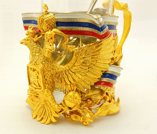 Подстаканник ручной работы "Герб РФ"