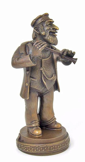 Бронзовая композиция "Флейтист"